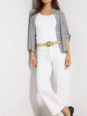 NWT AGOLDE Harper Jean Mid-rise Crop Relaxed Straight Sour Cream 31 MSRP $228